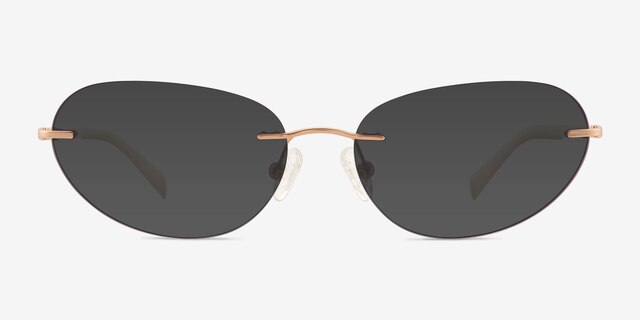 Drayton Rose Gold MetalSunglass Frames from EyeBuyDirect, Front View