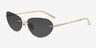 Drayton Rose Gold MetalSunglass Frames from EyeBuyDirect, Angle View