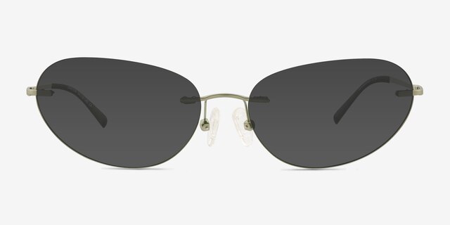 Drayton Matte Green MetalSunglass Frames from EyeBuyDirect, Front View