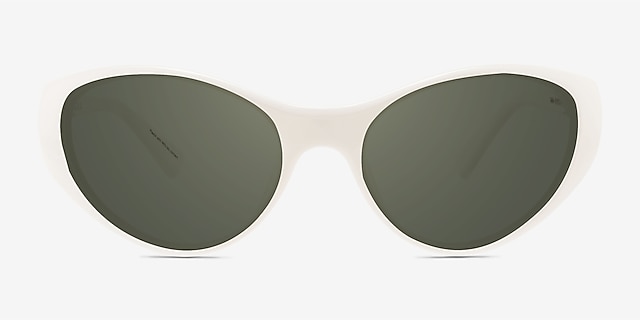 Knox White Eco-friendlySunglass Frames from EyeBuyDirect, Front View