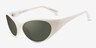 Knox White Eco-friendlySunglass Frames from EyeBuyDirect, Angle View