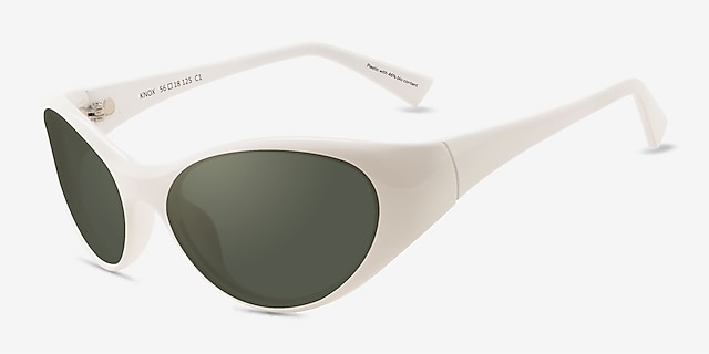 Knox White Alternative MaterialsSunglass Frames from EyeBuyDirect, Angle View