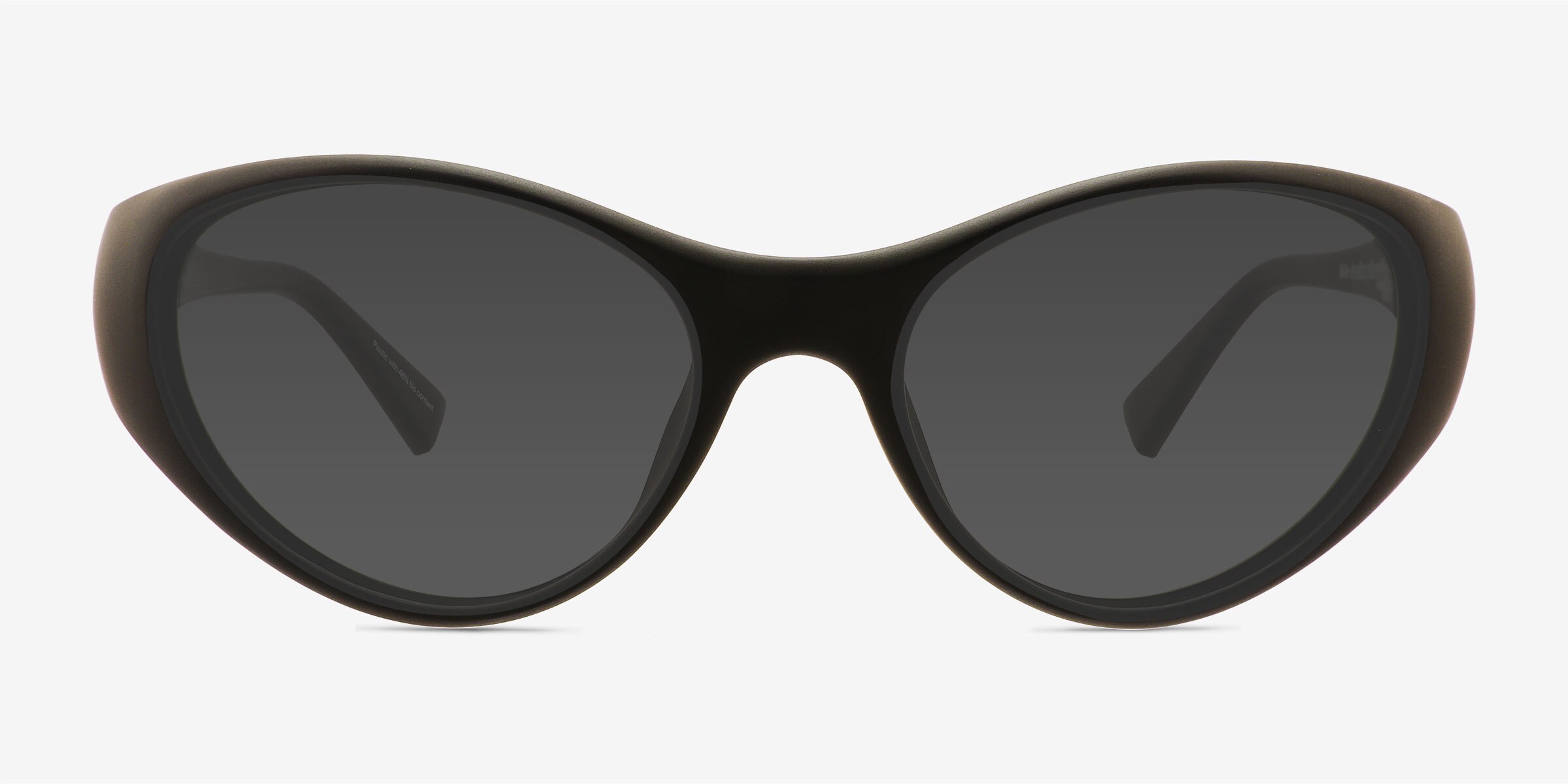Knox - Cat Eye Matte Black Frame Prescription Sunglasses