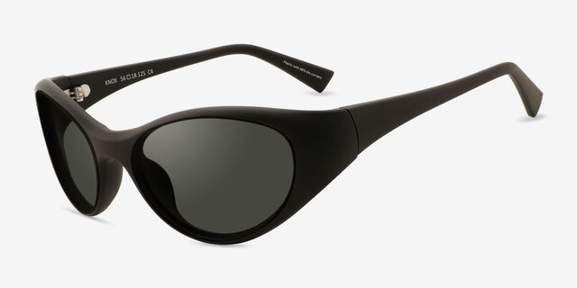 Knox Matte Black Alternative MaterialsSunglass Frames from EyeBuyDirect, Angle View