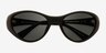 Knox Matte Black Alternative MaterialsSunglass Frames from EyeBuyDirect, Closed View