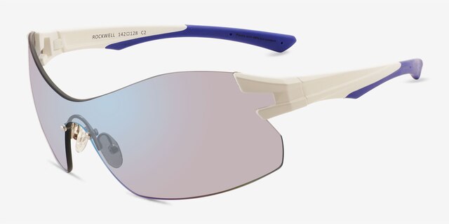 Rockwell White Alternative MaterialsSunglass Frames from EyeBuyDirect, Angle View