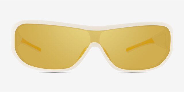 Cannon White Eco-friendlySunglass Frames from EyeBuyDirect, Front View