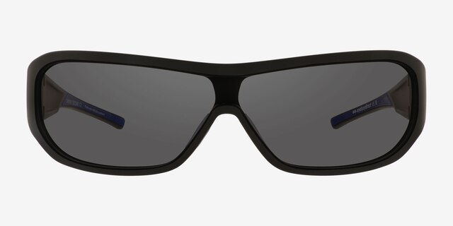 Cannon Matte Black Eco-friendlySunglass Frames from EyeBuyDirect, Front View