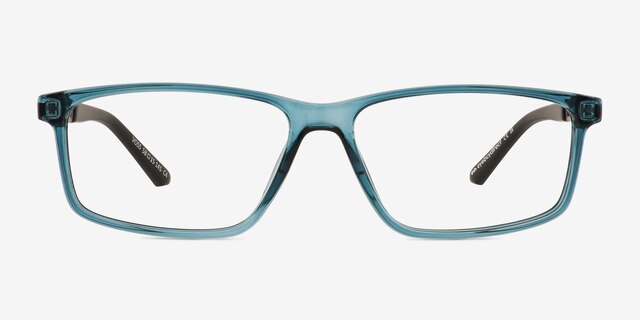 Voss Teal Plastic-metalMontures de lunettes de vue d'EyeBuyDirect, Vue de Face