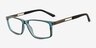 Voss Teal Plastic, MetalEyeglass Frames from EyeBuyDirect, Angle View