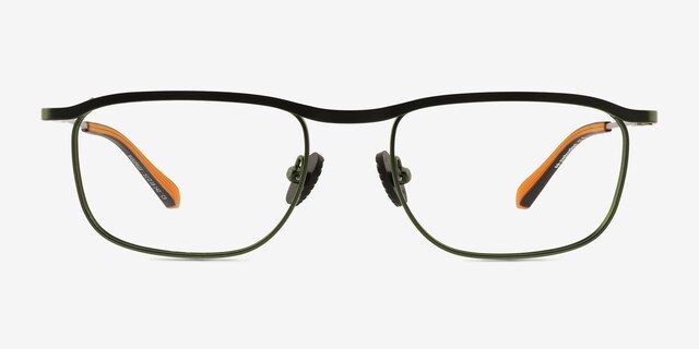 Rampage Matte Green MetalEyeglass Frames from EyeBuyDirect, Front View