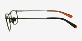 Rampage Vert Mat Métal Montures de lunettes de vue d'EyeBuyDirect, Vue de Côté