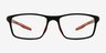 Slate Matte Black Eco-friendlyEyeglass Frames from EyeBuyDirect, Front View