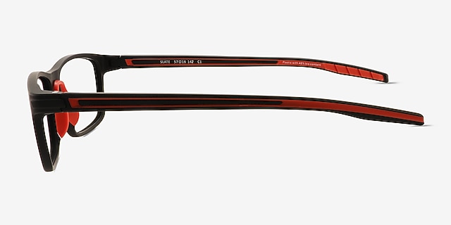 Slate Matte Black Alternative MaterialsEyeglass Frames from EyeBuyDirect, Side View