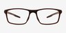 Slate Burgundy Matériaux biosourcésMontures de lunettes de vue d'EyeBuyDirect, Vue de Face
