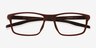 Slate Burgundy Matériaux biosourcésMontures de lunettes de vue d'EyeBuyDirect, Vue Rapprochée