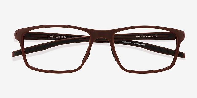 Slate Burgundy Alternative MaterialsEyeglass Frames from EyeBuyDirect, Closed View