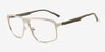 Vexler Silver MetalEyeglass Frames from EyeBuyDirect, Angle View