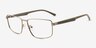 Titan Silver Carbon-fiberEyeglass Frames from EyeBuyDirect, Angle View