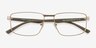 Titan Silver Carbon-fiberEyeglass Frames from EyeBuyDirect, Closed View