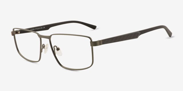 Titan Green MetalEyeglass Frames from EyeBuyDirect, Angle View