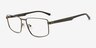 Titan Green Carbon-fiberEyeglass Frames from EyeBuyDirect, Angle View