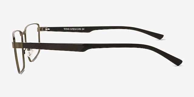 Titan Green MetalEyeglass Frames from EyeBuyDirect, Side View