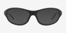 Vander Matte Black Eco-friendlySunglass Frames from EyeBuyDirect, Front View