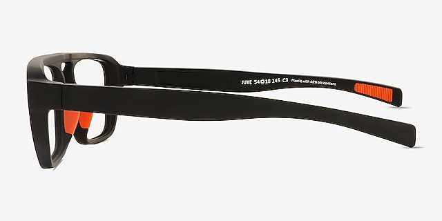 Juke Matte Black Alternative MaterialsEyeglass Frames from EyeBuyDirect, Side View