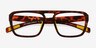 Juke Tortoise Eco-friendlyEyeglass Frames from EyeBuyDirect, Closed View