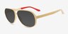 Steelman Cream Eco-friendlySunglass Frames from EyeBuyDirect, Angle View