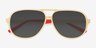 Steelman Cream Eco-friendlySunglass Frames from EyeBuyDirect, Closed View