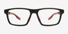 Elite Noir PlastiqueMontures de lunettes de vue d'EyeBuyDirect, Vue de Face