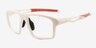 Mvp White PlasticEyeglass Frames from EyeBuyDirect, Angle View