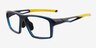 Mvp Blue PlasticEyeglass Frames from EyeBuyDirect, Angle View