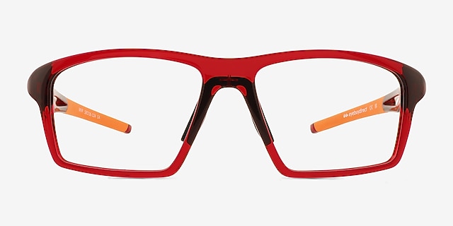 Mvp Red PlasticEyeglass Frames from EyeBuyDirect, Front View