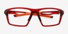 Mvp Rouge PlastiqueMontures de lunettes de vue d'EyeBuyDirect, Vue Rapprochée