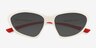 Finale White PlasticSunglass Frames from EyeBuyDirect, Closed View