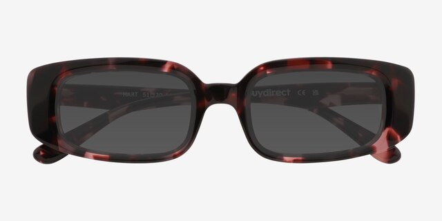 Hart Pink Tortoise AcetateSunglass Frames from EyeBuyDirect, Closed View