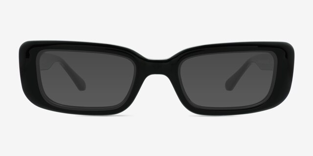 Norrie Black PlasticSunglass Frames from EyeBuyDirect, Front View
