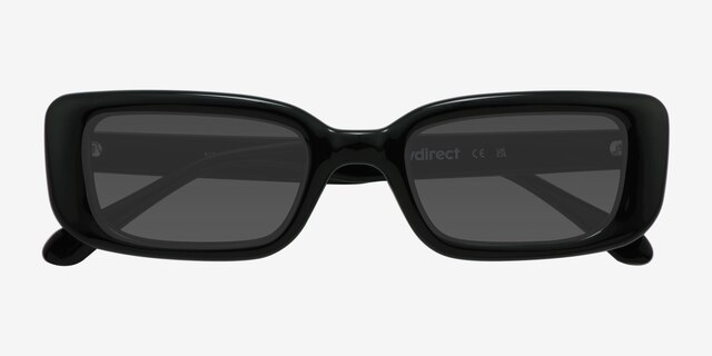 Norrie Black PlasticSunglass Frames from EyeBuyDirect, Closed View