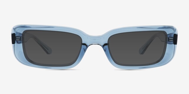 Norrie Blue PlasticSunglass Frames from EyeBuyDirect, Front View