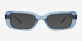 Norrie Bleu Plastique Soleil de Lunette de vue d'EyeBuyDirect, Vue de Face