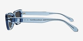 Norrie Bleu Plastique Soleil de Lunette de vue d'EyeBuyDirect, Vue de Côté