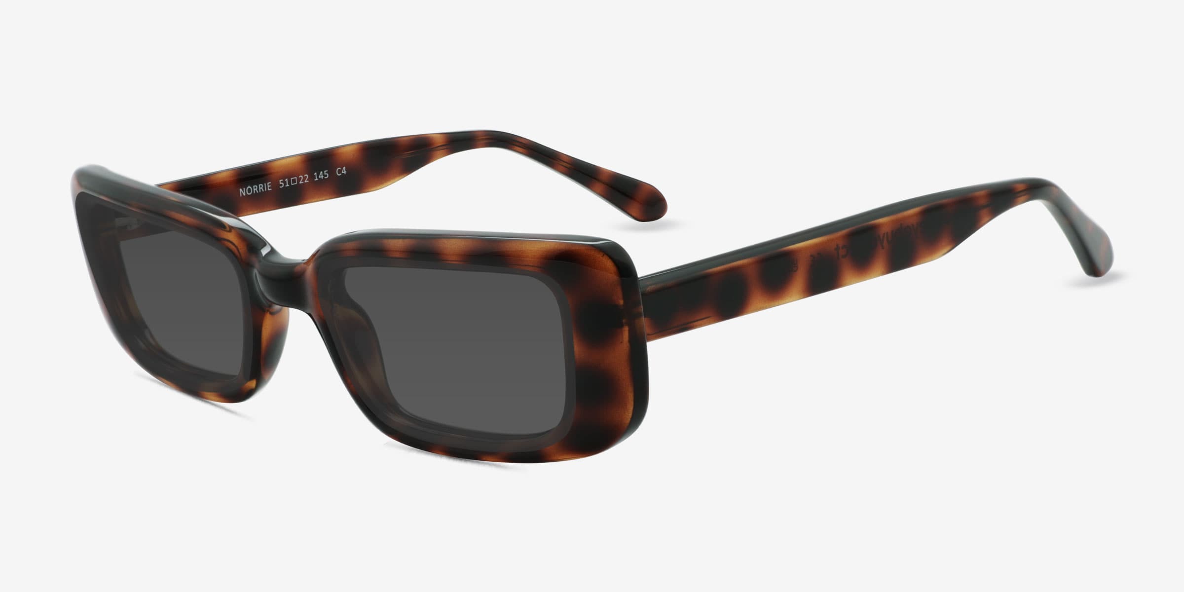Norrie - Rectangle Tortoise Frame Prescription Sunglasses