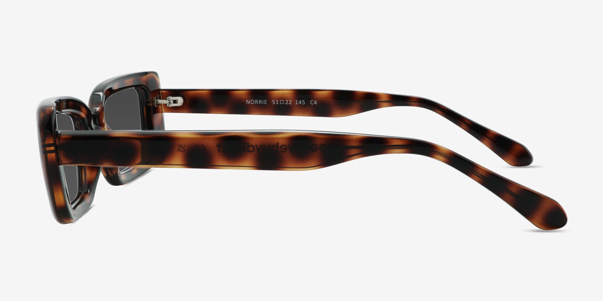 Norrie - Rectangle Black Frame Prescription Sunglasses | Eyebuydirect