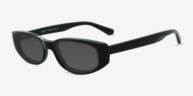 Scott Black AcetateSunglass Frames from EyeBuyDirect, Angle View