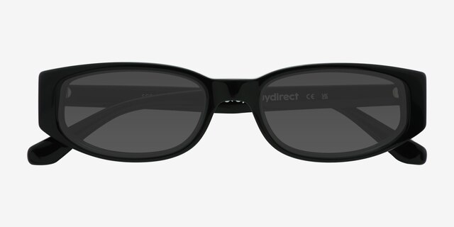 Scott Black AcetateSunglass Frames from EyeBuyDirect, Closed View