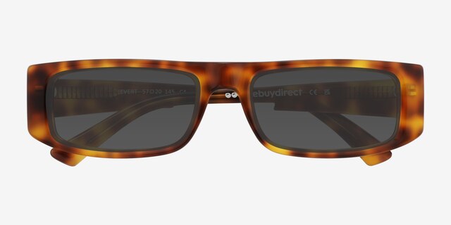 Evert Tortoise AcetateSunglass Frames from EyeBuyDirect, Closed View