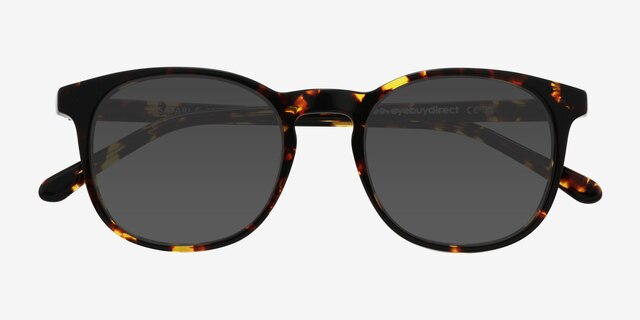 Safari Dark Tortoise AcetateSunglass Frames from EyeBuyDirect, Closed View